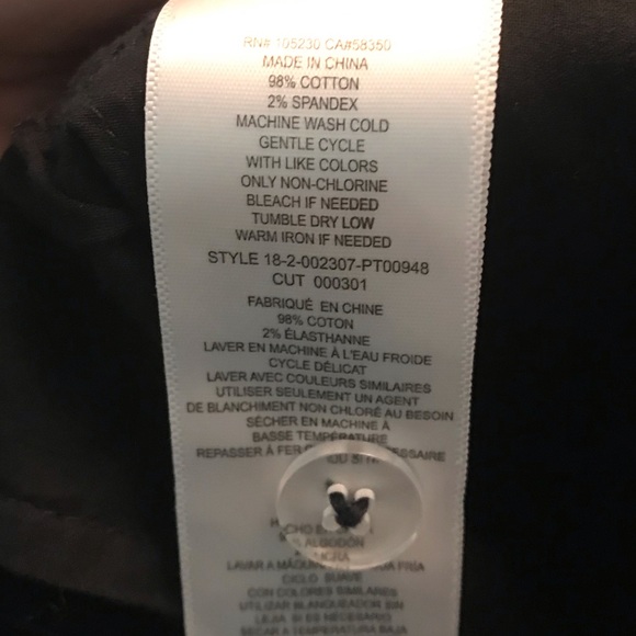 Current/Elliott The Confidant Pinstripe Trouser Pant in Navy Blue Size 24 - Picture 15 of 16